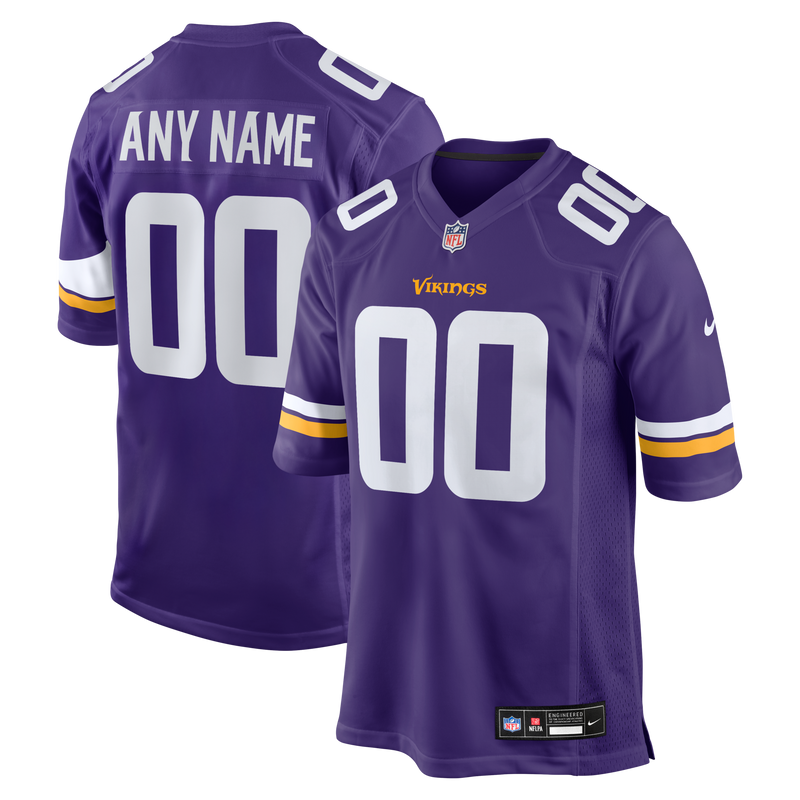 Minnesota Vikings Purple Custom Game Jersey