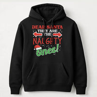 Humorous Christmas Family Matching Hoodie, Dear Santa They Are the Naughty Ones Hoodie, Humorous Xmas Hooded Sweatshirt, Holiday Party Present
