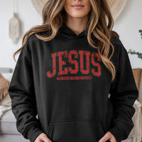 Retro Varsity Christian Hoodie, Jesus the Reason for the Season Hoodie, Faith Holiday Sweatshirt, Religious Christmas Hooded Pullover Present
