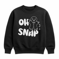 Humorous Broken Gingerbread Man Crewneck, Oh Snap Gingerbread Sweatshirt, Adorable Christmas Gingerbread Pullover, Holiday Cookie Sweater