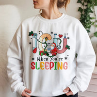 Humorous Santa Medical Holiday Sweater, ICU Nurse Christmas Sweatshirt, Intensive Care RN Crewneck, Healthcare Worker Xmas Pullover, Nurse Present