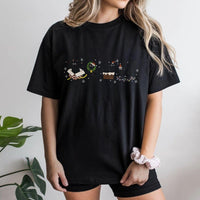 Festive Kittens Holiday Shirt, Christmas Black Cat T-Shirt, Adorable Black Cat Graphic Tee, Cat Mom Christmas Tee, Holiday Cat Lover Shirt