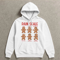 Humorous Christmas Medical Hoodie, Pain Scale Gingerbread Hoodie, Nurse Holiday Sweatshirt, Doctor Nursing Student Hooded Sweatshirt, Xmas Present