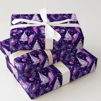 Christmas Shoe Holiday Gift Wrap, Purple High Heel Wrapping Paper, Chic Fashion Tree Wrapping Paper, Glam Winter Present Gift Wrap