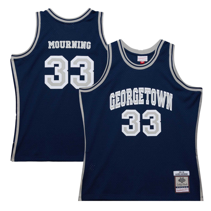 Alonzo Mourning Georgetown Hoyas 1991/92 Swingman Player Jersey - Navy
