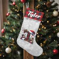 Buffalo Plaid Monogram Stocking, Letter T Christmas Stocking, Personalized Christmas Stocking, Custom Name Stocking, Family Xmas Decor Present