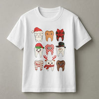 Dental Hygienist Holiday Shirt, Christmas Teeth T-Shirt, Humorous Dentist Christmas Tee, Dental Assistant Graphic T-Shirt Xmas Present