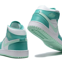 Sneakers, Teal White Colorway, Lace Up Design, Casual Gift for Sneaker Fans