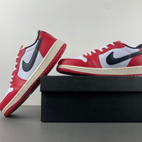 Low Top Sneakers, White Black Red Colorway, Lace Up Design, Casual Gift for Sneaker Fans