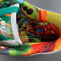 Low Top Sneakers, White Green Colorway, Lace Up Design, Casual Gift for Sneaker Fans