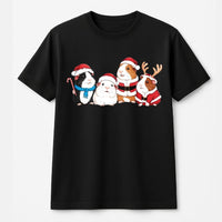 Santa Guinea Pig Shirt, Guinea Pig Christmas T-Shirt, Adorable Holiday Pet Graphic Tee, Humorous Xmas Guinea Pig T-Shirt, Animal Lover Present Shirt