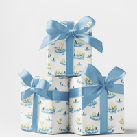 Winter Animals Holiday Gift Wrap, Polar Bear Penguin Wrapping Paper, Festive Christmas Present Paper, Adorable Arctic Animal Wrapping Paper