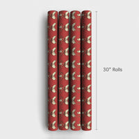 Martial Arts Gift Wrap, Karate Santa Christmas Wrapping Paper, Humorous Judo Santa Holiday Wrapping Paper, Black Belt Santa Gift Wrap Roll