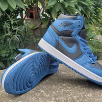 Sneakers, Royal Blue Black Colorway, Lace Up Design, Casual Gift for Sneaker Fans