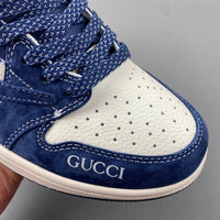 Low Top Sneakers, Off White Blue Colorway, Reverse Hook Design, Lace Up Design, Casual Gift for Sneaker Fans