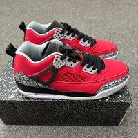 Low Top Basketball Shoes, Red Colorway, Lace Up Design, Casual Gift for Shoe Lovers