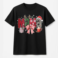 Festive Leopard Print Mama Shirt, Christmas Mama T-Shirt, Adorable Mom Graphic Tee, Retro Holiday Mama T-Shirt, Christmas Present for Mom