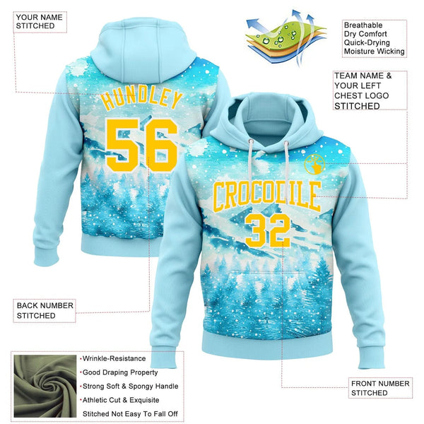 Personalized Holiday Sports Pullover Hoodie, Custom Snowflake Christmas Hoodie, Winter Team Sweatshirt, Custom Stitched Name 