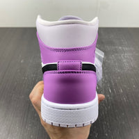 Mid Top Sneakers, White Black Purple Colorway, Lace Up Design, Casual Gift for Sneaker Fans
