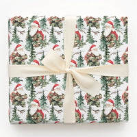 Camouflage Jacket Santa Claus Gift Wrap, Camo Santa Wrapping Paper, Military Christmas Wrapping Paper, Rustic Winter Forest Gift Wrap