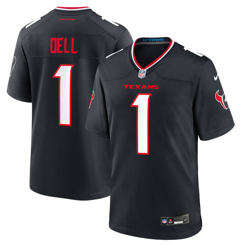 Houston Texans Tank Dell Navy Team Game Jersey