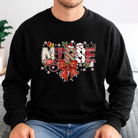 Stethoscope Bow Holiday Sweater, Christmas Nurse Sweatshirt, Festive RN Crewneck Sweatshirt, Nursing Student Pullover, Winter Nurse Present