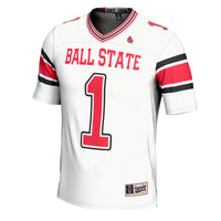 #1 Ball State Cardinals Football Jersey - White
