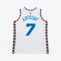 Carmelo Anthony White New York Knicks 2015-16 Hardwood Classics Authentic Jersey