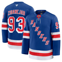 New York Rangers Mika Zibanejad Blue Home Premium Jersey