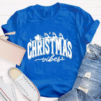 Festive Holiday Graphic Tee, Christmas Vibes Shirt, Retro Christmas Vibes T-Shirt, Winter Holiday Shirt, Unisex Christmas Present