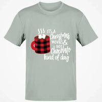 Buffalo Plaid Coffee Mug Graphic Tee, Christmas Movies Hot Chocolate T-Shirt, Hallmark Movie Watching Shirt, Comfy Holiday Season Top