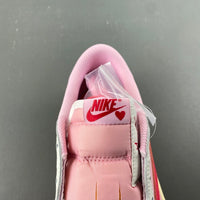 Low Top Sneakers, White Red Pink Colorway, Reverse Hook Design, Lace Up Design, Casual Gift for Sneaker Fans