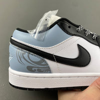 Low Top Sneakers, White Black Colorway, Lace Up Design, Casual Gift for Sneaker Fans