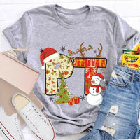 PT Snowman Graphic Tee, Physical Therapy Christmas Shirt, Physical Therapist Holiday T-Shirt, Winter Rehab Clinic Tee, PT Christmas Present