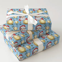 Sporty Holiday Gift Wrap, Santa Softball Christmas Wrapping Paper, Softball Coach Present Wrapping Paper, Winter Sports Fan Gift Wrap