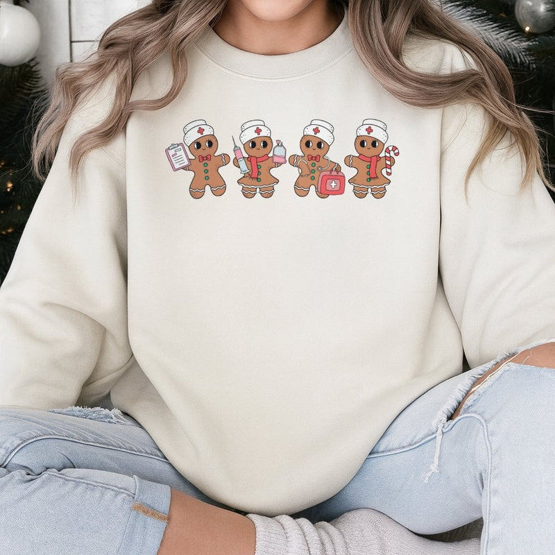 Adorable Nurse Holiday Crewneck, Gingerbread Nurse Christmas Sweatshirt, Gingerbread Medical Sweater, Xmas Nurse Pullover, Nursing Student Present