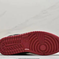 Sneakers, Black Red Colorway, Lace Up Design, Casual Gift for Sneaker Fans