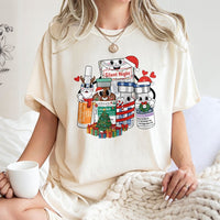 Medication Vial Graphic Tee, Silent Night Medical Christmas T-Shirt, Humorous Nurse Holiday Shirt, Doctor Pharmacy Healthcare Staff Present