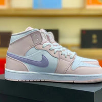 Mid Top Sneakers, Purple Pink Colorway, Lace Up Design, Casual Gift for Sneaker Fans
