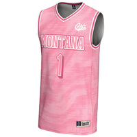 #1 Montana Grizzlies Lightweight Basketball Fashion Jersey - Pink