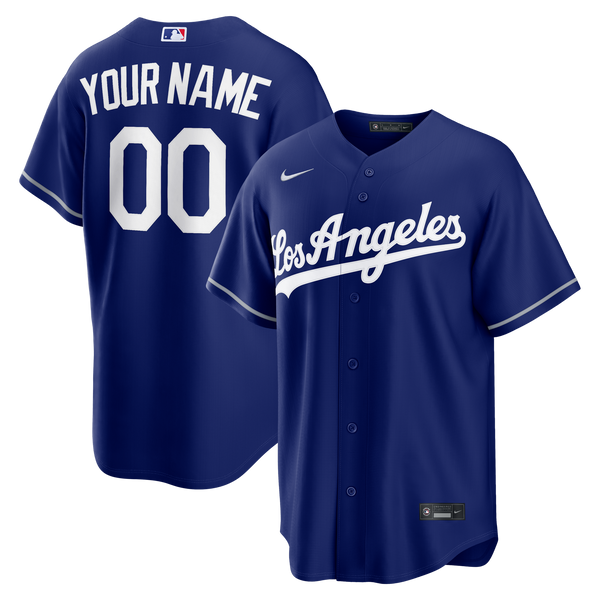 Los Angeles Dodgers Royal Alternate Replica Custom Jersey