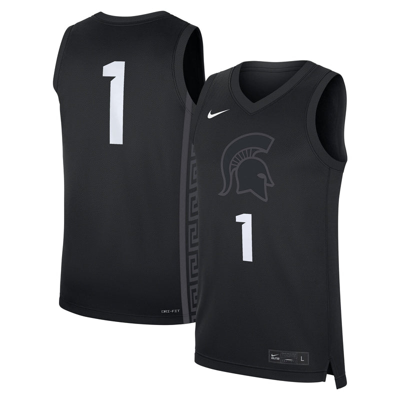 #1 Black Michigan State Spartans Alternate Replica Jersey