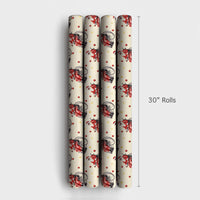 Wheelchair Santa Holiday Gift Wrap, Black Santa Wrapping Paper, Diverse Christmas Wrapping Paper, Inclusive Santa Claus Holiday Gift Wrap