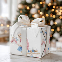 Scientist Christmas Gift Wrap, Mrs Claus Chemistry Wrapping Paper, STEM Science Holiday Paper, Adorable Chemistry Wrap, Festive Wrapping Paper