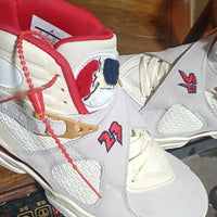 Sneakers, White Gray Red Colorway, Lace Up Design, Casual Gift for Sneaker Fans