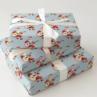 Guitarist Santa Claus Wrapping Paper, Acoustic Guitar Santa Wrapping Paper, Musician Christmas Wrapping Paper, Holiday Gift Wrap Roll