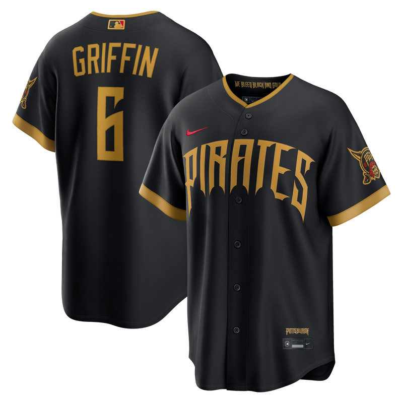 Pittsburgh Pirates Konnor Griffin Black 2026 City Connect Stadium Jersey