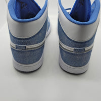 Sneakers, Blue Gray White Colorway, Lace Up Design, Casual Gift for Sneaker Fans