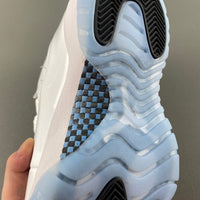 High Top Sneakers, Blue White Colorway, Lace Up Design, Casual Gift for Sneaker Fans