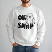 Humorous Broken Gingerbread Man Crewneck, Oh Snap Gingerbread Sweatshirt, Adorable Christmas Gingerbread Pullover, Holiday Cookie Sweater